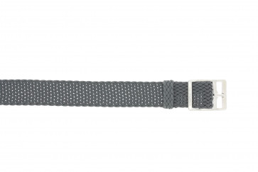 Geen merk bracelet de montre PERLON-18-GRIJS Nylon Gris 18mm